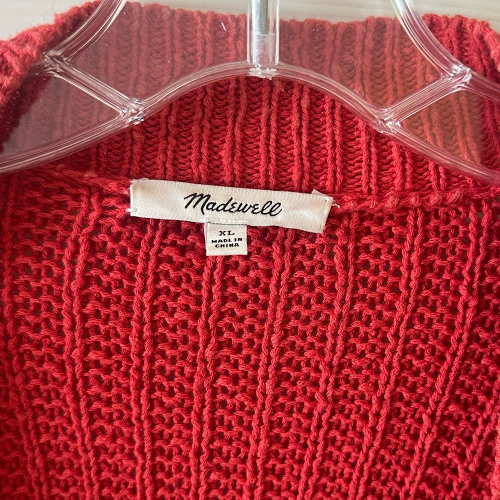 Red Madewell Puffy Cardigan